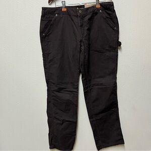 CARHARTT WOMEN'S ORIGINAL FIT CRAWFORD PANT - DARK BROWN 14 Tall